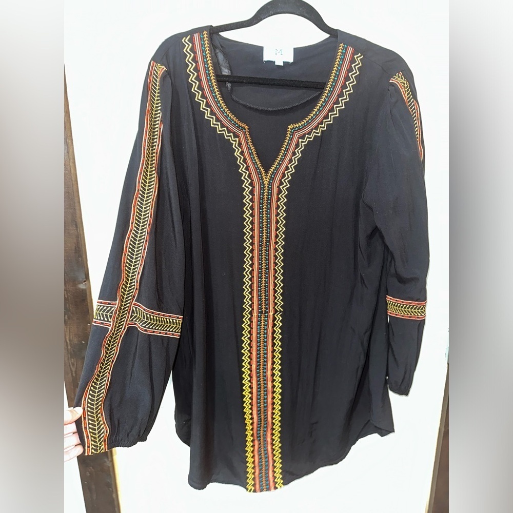 Long Sleeve Embroidered Tunic